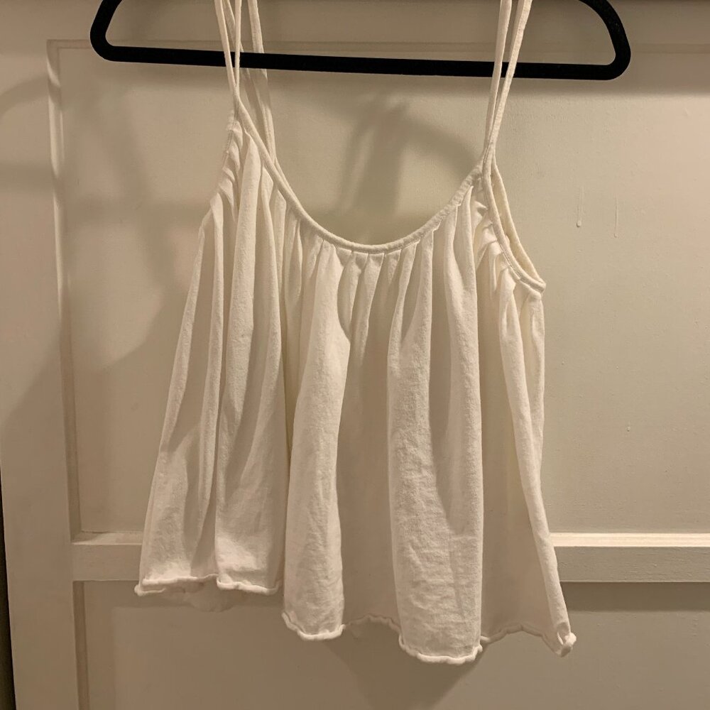 RVCA Women's Gauzey Cotton Double Strap Camisole Blouse - Size S - White